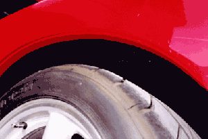 Stock wheel wells from the bottom view.